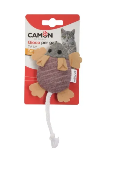 Снимка на Camon cat toy - Котешка играчка с коча билка - малка дънкова мишка