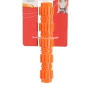 Снимка на Camon TPE cylinder - Забавна играчка за кучета, масажира венците, TPR с форма на цилиндър с вътрешен пискюл, три цвята, 23 см. 2