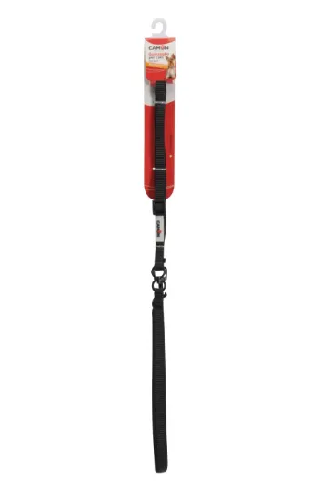 Снимка на Camon Black leash with padded handle - Повод за кучета от мини породи с подплатена дръжка , 1100/1800 мм. , черен