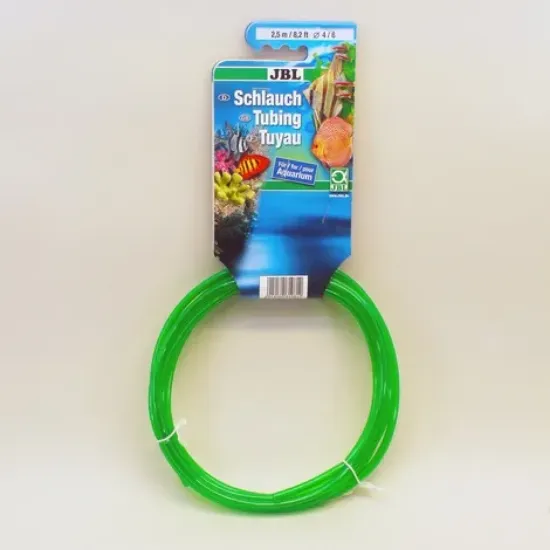 Снимка на JBL Tube green 12/16 (2.5m) – Маркуч за вода за аквариум. зелен прозрачен, диаметър: 12/16, 2,5м.