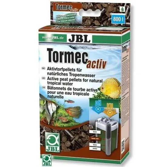 Снимка на JBL Tormec Activ -Двукомпонентни пелети с бързо и дълготрайно действие, понижаващи нивата на pH и CH , 1л.