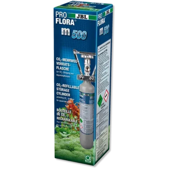 Снимка на JBL ProFlora m500 SILVER (CO2 bottle) -Бутилка за многократна употреба за СО2,с резервоар 500гр.