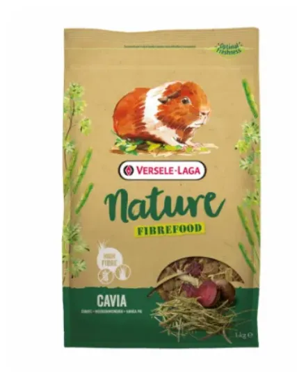 Снимка на Versele-Laga Cavia Nature FIBREFOOD - Пълноценна храна за морски свинчета - възрастни, капризни и живеещи у дома, 1 кг.