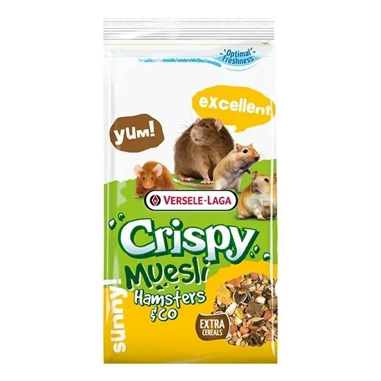 Снимка на Versele-Laga Crispy Muesli Hamsters&Co - Пълноценна храна за хамстери - мюсли, 400 гр.