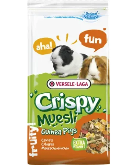 Снимка на Versele-Laga Crispy Muesli - Guinea Pigs (Cavia Crispy) - Пълноценна храна за морски свинчета с фибри, 2.75 кг.