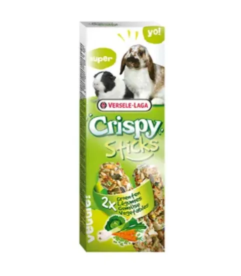Снимка на Versele Laga Sticks Rabbits-Guinea Pigs Vegetables - Стик за зайци и морски свинчета със зеле и зеленчуци - 2 х 55 гр.