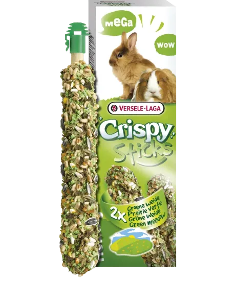 Снимка на Versele-Laga Mega Sticks Rabbits-Guinea Pigs Green meadow - Mега стик за зайци и морски свинчета с вкус на зелена ливада, 140 гр.