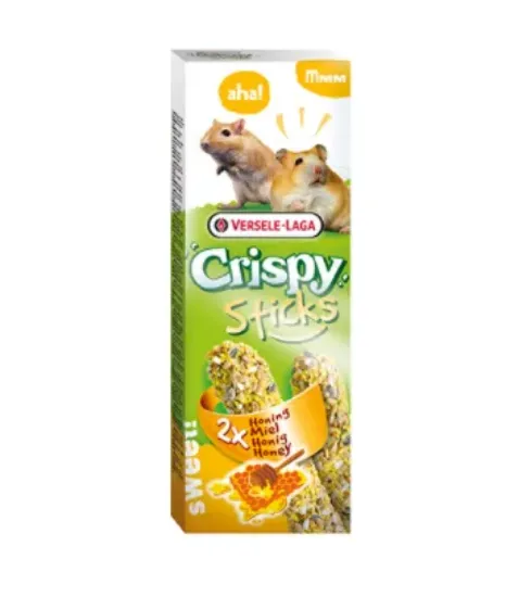 Снимка на Versele-Laga Sticks Hamsters-Gerbils Honey - Вкусно лакомство, стик за хамстери и джербили с мед, 2 х 55 гр.