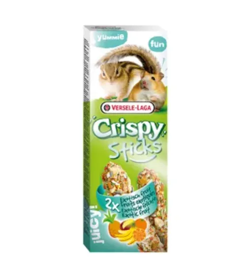 Снимка на Versele-Laga Sticks Hamsters-Squirrels Exotic Fruit - Лакомство, стик за хамстери и катерици с екзотични плодове 2 х 55 гр.