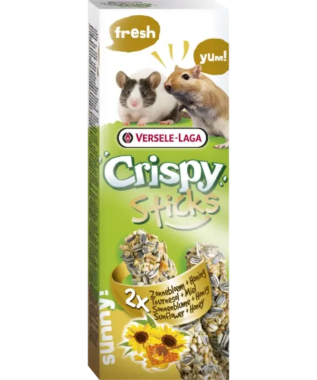 Снимка на Versele-Laga Crispy Sticks Gerbils-Mice Sunflower & Honey - Крекер за джербили и мишки със слънчоглед и мед 2бр. 110 гр.