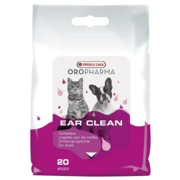 Показвай детайлите за Versele-Laga Oroph.Ear Clean CAT&DOG - Напоени с лосион кърпички за ежедневно почистване на ушите на кучето и котето 20 броя Снимка на Versele-Laga Oroph.Ear Clean CAT&DOG - Напоени с лосион кърпички за ежедневно почистване на ушите на кучето и котето 20 броя