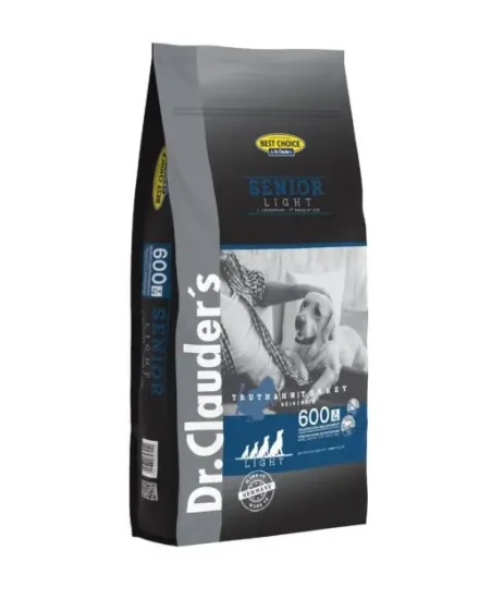 Снимка на Dr. Clauder's Best Choice Senior Light - All Breed Light - Премиум суха храна за кучета над 7г. от всички породи, склонни към натрупване на наднормено тегло с пилешко месо и ориз, 12,5 кг.