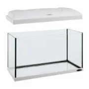 Снимка на Ferplast Aquarium Capri 80 LED WHITE - Аквариум с пълно оборудване, филтър и LED осветление - 680 x 31,5 x h 46,5 см - 100 литра.,бял 2