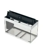 Снимка на Ferplast DUBAI 100 LED – Оборудван аквариум 190 литра, стъклен с лампа, вътрешен филтър и таймер, 101 x 41 x h 53 см. бял 2