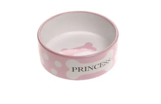 Снимка на Ferplast Thea Small Bowl - Керамична купа за вода и храна за котки и кучета , 300 мл. розов/син