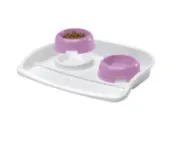 Снимка на Ferplast Maxi Lindo - Комплект за хранене за кучета и котки, поставка с две купи за храна и вода х 500 мл. 1