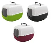 Снимка на Ferplast Prima Cat Toilet - Затворена котешка тоалетна с филтри с активен въглен,52,5 x 39,5 x h 38 см. зелена, червена, черна 1