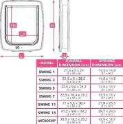 Снимка на Ferplast Swing 15 - Вратичка за вграждане за котки и кучета - 41,2 x 9,6 x h 48,2 см. кафява 3