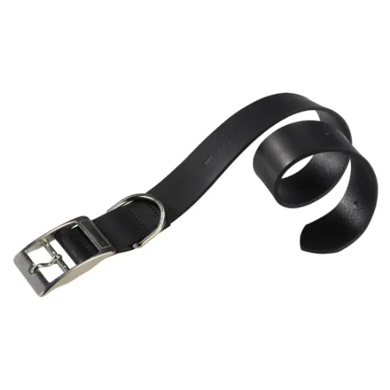 Снимка на Ferplast - Natural C10/27 Black - Кожен нашийник за кучета с обиколка на врата 22-27 см. - черен