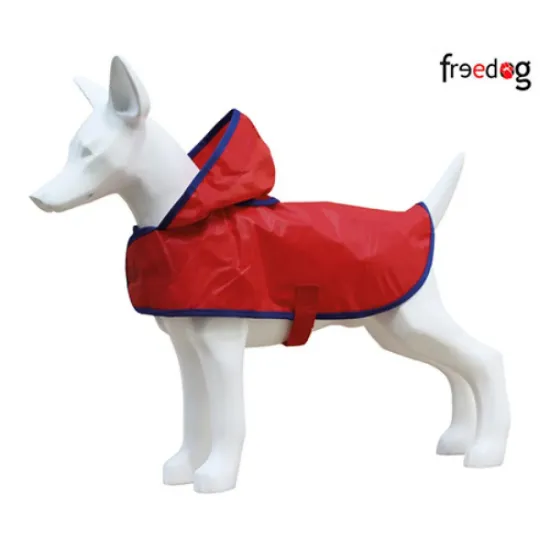 Снимка на Freedog Impermeable basic red - Дъждобран за кучета, 20 см. червен