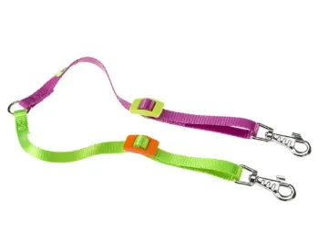 Показвай детайлите за Ferplast Тwin Colors - Регулируем повод за две кучета,25-36 см/10 мм. зелено-лилав 1 - MyPetShop.bg Снимка на Ferplast Тwin Colors - Регулируем повод за две кучета,25-36 см/10 мм. зелено-лилав 1