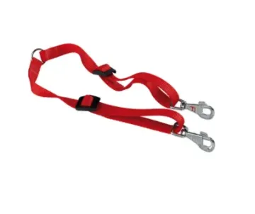 Показвай детайлите за Ferplast Тwin - Регулируем повод за две кучета, 36 см./10 мм.- червен 1 - MyPetShop.bg Снимка на Ferplast Тwin - Регулируем повод за две кучета, 36 см./10 мм.- червен 1