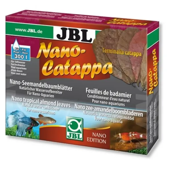Снимка на JBL Nano-Catappa - Листа от тропически бадем, който е естествен стабилизатор на водата в аквариум, 10 броя
