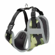 Снимка на Ferplast - Nikita Fashion XXS - Нагръдник за кучета с подплата и отразяващи шевове, вратна обиколка 15-22 см и гръдна 22-33 см. зелен камуфлаж 1
