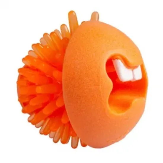 Снимка на Rogz Fred Pink - Играчка за кучета с дупка за поставяне на лакомства - 6.4 см оранжев