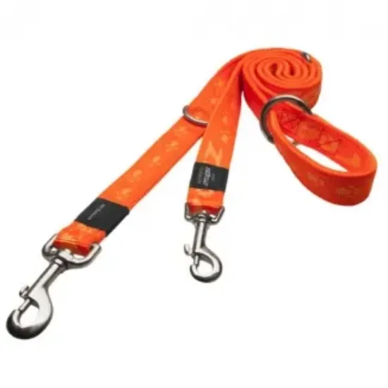 Снимка на Rogz Alpinist Multi-Purpose Lead XL- Мултифункционален повод за две или едно куче 25 мм/-1,6м - оранжев
