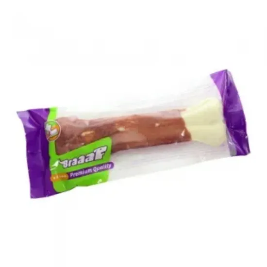 Снимка на Braaf Pressed Bone Duck - Пресован кокал обвит в нежно в патешко филе, 1 брой, 20 см.