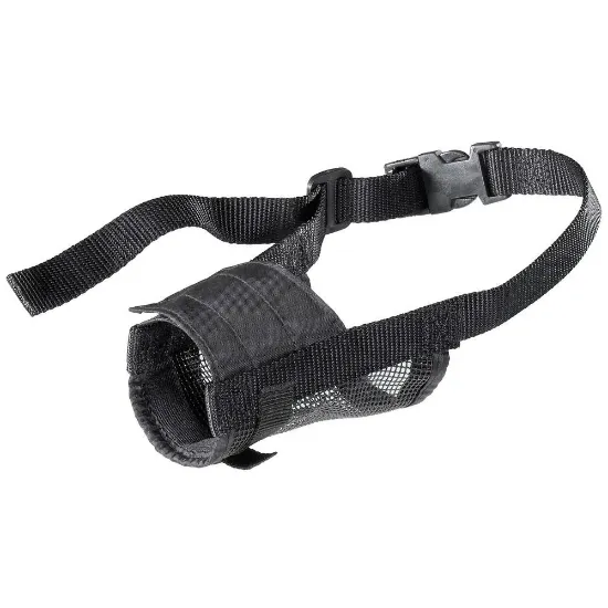 Снимка на Ferplast - Muzzle Net Small - Регулируем намордник за кучета, A: 24÷35 см - B: 12÷19 см - C: 7,5 см. - черен