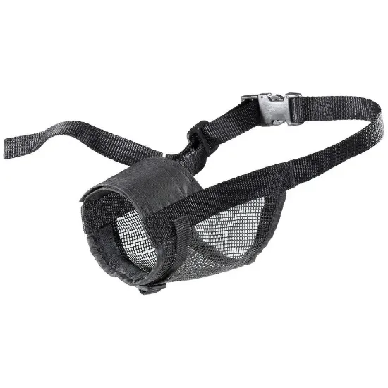 Снимка на Ferplast - Muzzle Net Large - Регулируем намордник за кучета, A: 45÷70 см. - B: 16÷30 см - C: 11 см.- - черен