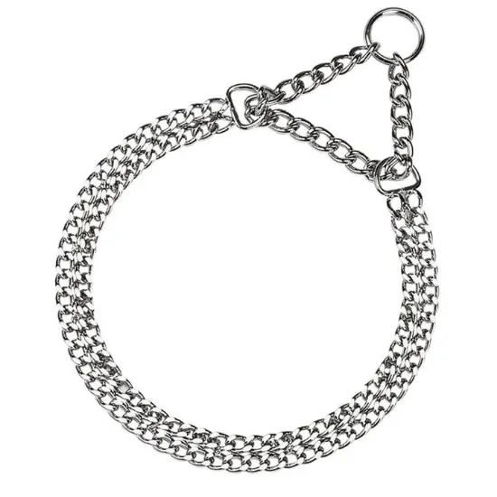 Снимка на Ferplast Chrome CSS - Метален двуредов нашийник за кучета тип душач, 38 см.