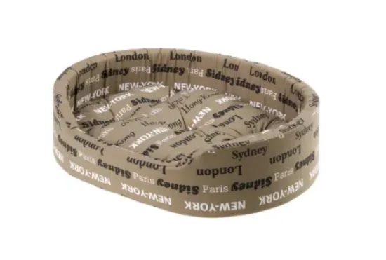 Снимка на Ferplast Dandy Cush - Памучно овално легло за кучета и котки с подвижна възглавница, 45 х 35 х 13 см.- кафяво