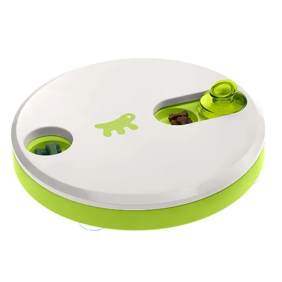 Снимка на Ferplast Duo - Интерактивна играчка за кучета и котки с пространство за суха храна, Ø 24,5 x 5,8 см.