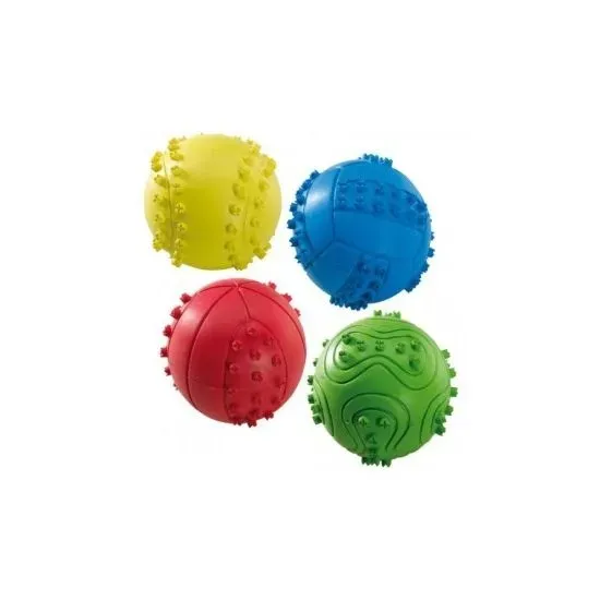 Снимка на Ferplast Rubber Balls - Кучешка играчка - топка в различни цветове масажираща венците, 6 см.
