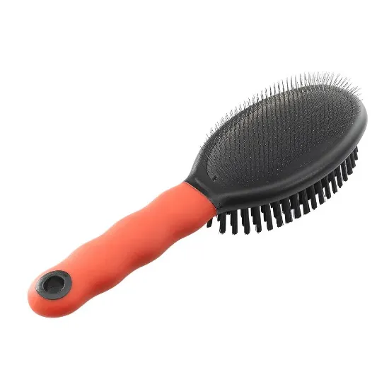 Снимка на Ferplast Dog and cat carder and brush - Двустранна четка с метални зъбци за кучета и котки със средно и дълга козина, 23 x 6,7 x h 5,2 см.