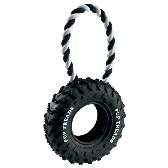 Снимка на Ferplast Dog toy - Кучешка гумена играчка за дъвчене и дърпане - гума с въже, 10,5 x 4,2 x h 23,5 см.