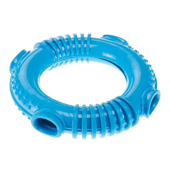 Снимка на Ferplast Rubber food - Гумена играчка за кучета за дъвчене с дозатор за храна и лакомства, Ø 16,2 x 3,4 см.