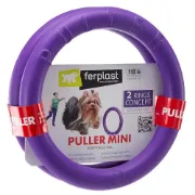 Снимка на Ferplast Puller Mini - Забавна интерактивна кучешка играчка за хвърляне и дъвчене - два броя ринга, Ø 18 x 4,7 см. 1