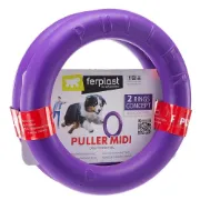 Снимка на Ferplast Puller MIDI - Забавна интерактивна кучешка играчка за хвърляне и дъвчене - два броя ринга, Ø 19 x 6,4 см. 1