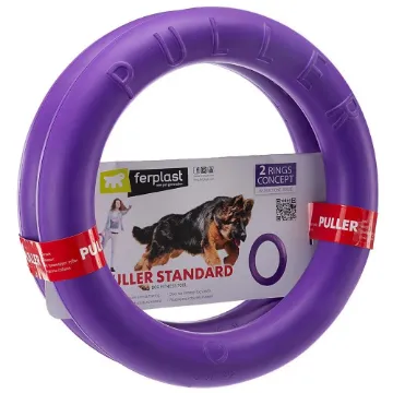 Показвай детайлите за Ferplast Puller Large Standart - Забавна интерактивна кучешка играчка за хвърляне и дъвчене - два броя ринга, Ø 27 x 8,5 см. 1 - MyPetShop.bg Снимка на Ferplast Puller Large Standart - Забавна интерактивна кучешка играчка за хвърляне и дъвчене - два броя ринга, Ø 27 x 8,5 см. 1