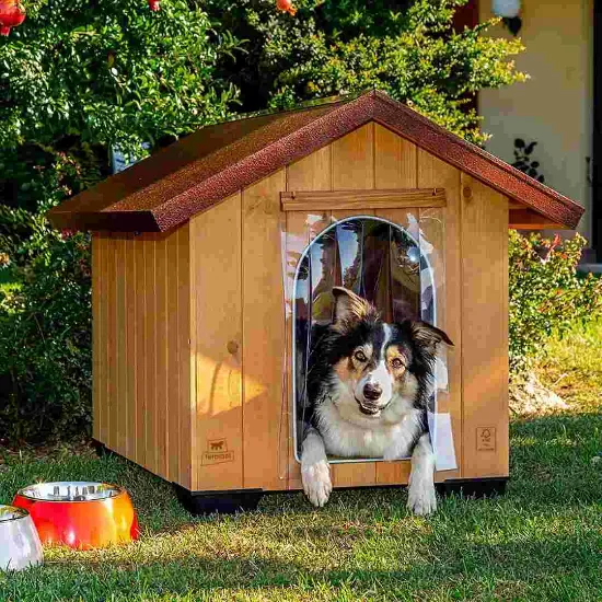 Снимка на Ferplast Kennel Door L - Пластмасова врата за къщи на кучета, предпазваща и от студ, 32 x 52 см.