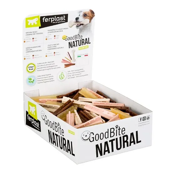 Снимка на Ferplast Good Bite Helix S - Кутия с стикове за гризане за кучета от малки породи, 120 броя