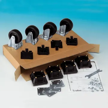 Показвай детайлите за Ferplast Wheels kit for Atlas dog carriers - Комплект колела за кучешки клетки като Atlas 70 за средни и големи кучета 1 - MyPetShop.bg Снимка на Ferplast Wheels kit for Atlas dog carriers - Комплект колела за кучешки клетки като Atlas 70 за средни и големи кучета 1