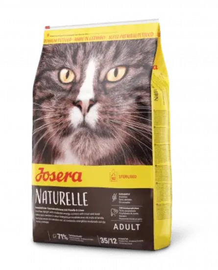 Снимка на Josera Cat Naturelle - Пълноценна суха храна за кастрирани котки, без зърнени храни, с леща и пъстърва, 10 кг.