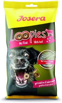 Показвай детайлите за Josera Loopies Dog Snacks with Beef - Лакомство за кучета - снакс с телешко месо, 150 гр Снимка на Josera Loopies Dog Snacks with Beef - Лакомство за кучета - снакс с телешко месо, 150 гр