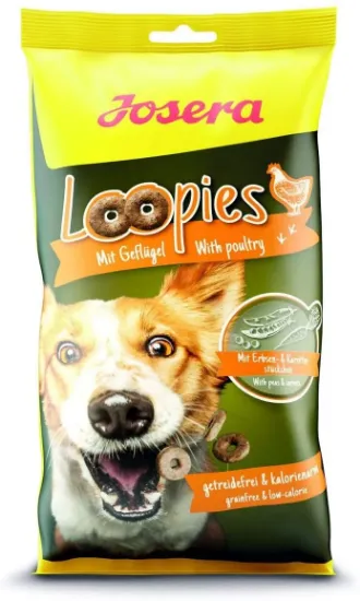 Снимка на Josera Loopies Dog Treats with Poultry - Лакомство за кучета - вкусни хапки с пилешко месо, 150 гр./ 3 пакета