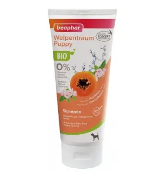 Показвай детайлите за Beaphar BIO Shampoo Puppy - Шампоан за подрастващи кучета с био цвят от череша, алое вера, папая, 200 мл. 1 - MyPetShop.bg Снимка на Beaphar BIO Shampoo Puppy - Шампоан за подрастващи кучета с био цвят от череша, алое вера, папая, 200 мл. 1